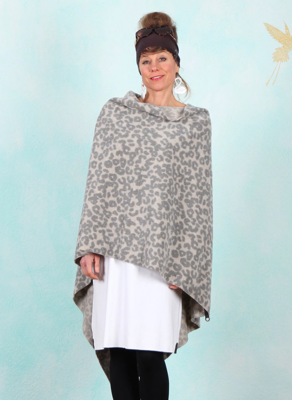 Poncho, 4040P-105, grey - Bild 1