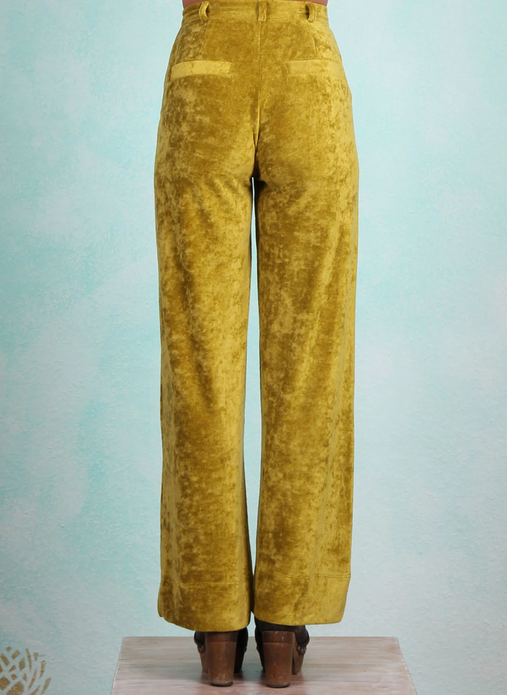 Samt-Hose, 42503 (fällt kleiner aus), green-yellow - Bild 3