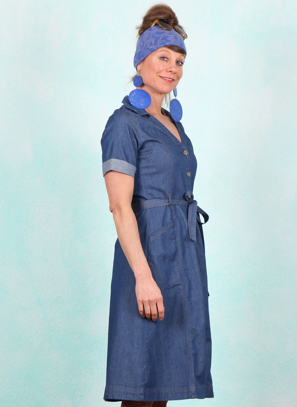 Kleid, 61129, blue-denim - Bild 2