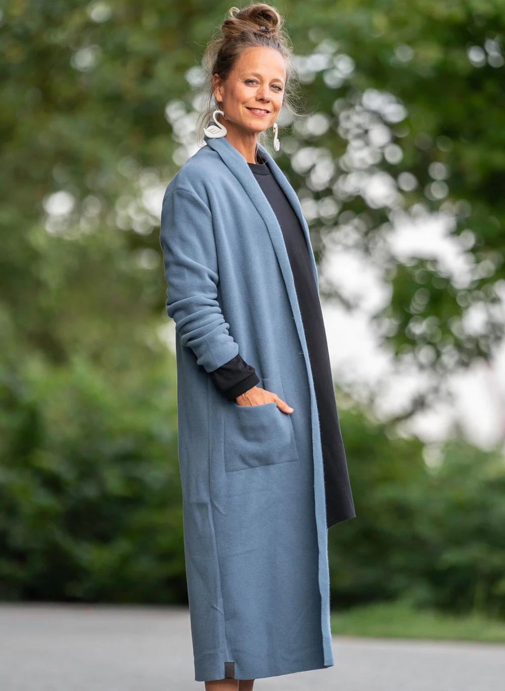 Fleece-Cardigan, 7162-794, blue - Bild 2
