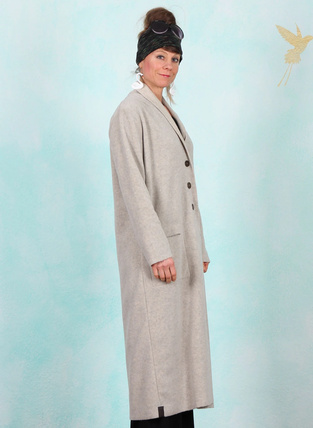 Fleece-Cardigan, 7162-805, light-grey - Bild 2