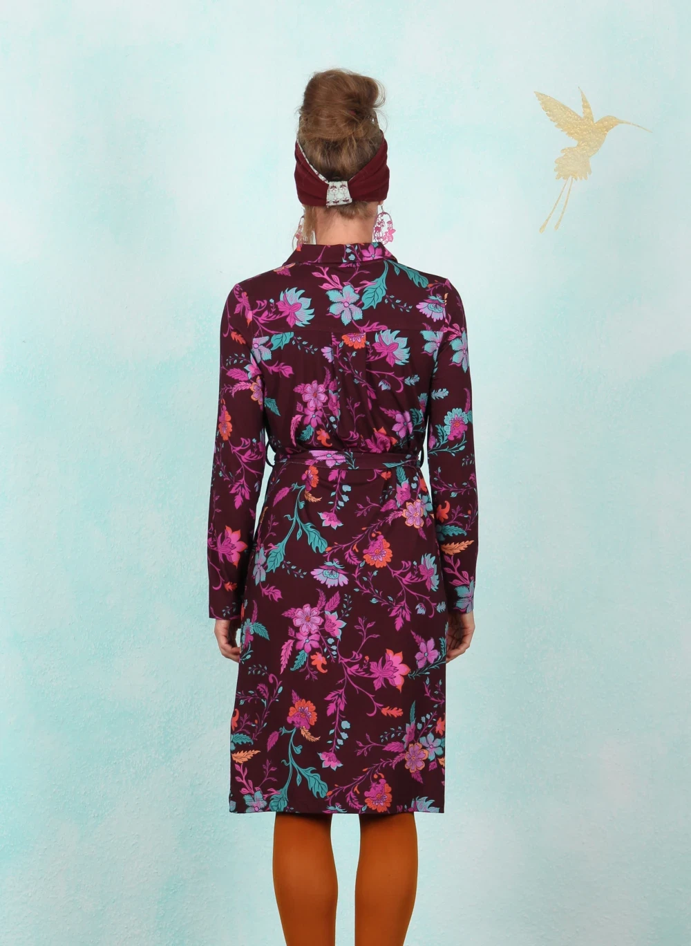 Kleid, AW26112, wine-multi - Bild 3