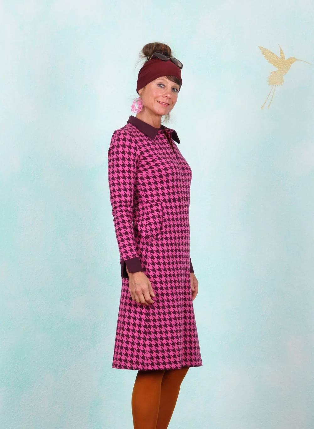 Kleid, AW26182, wine-pink - Bild 2