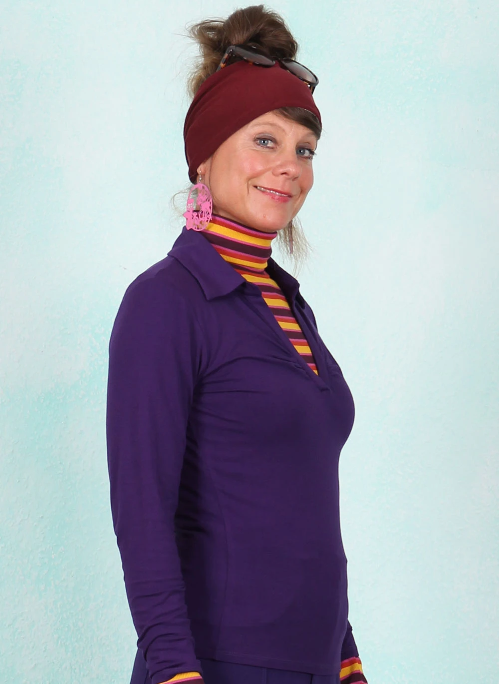 Shirt, AW26201, purple - Bild 3