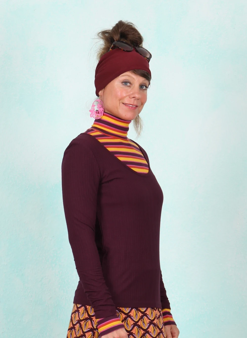 Shirt, AW26210, wine - Bild 2