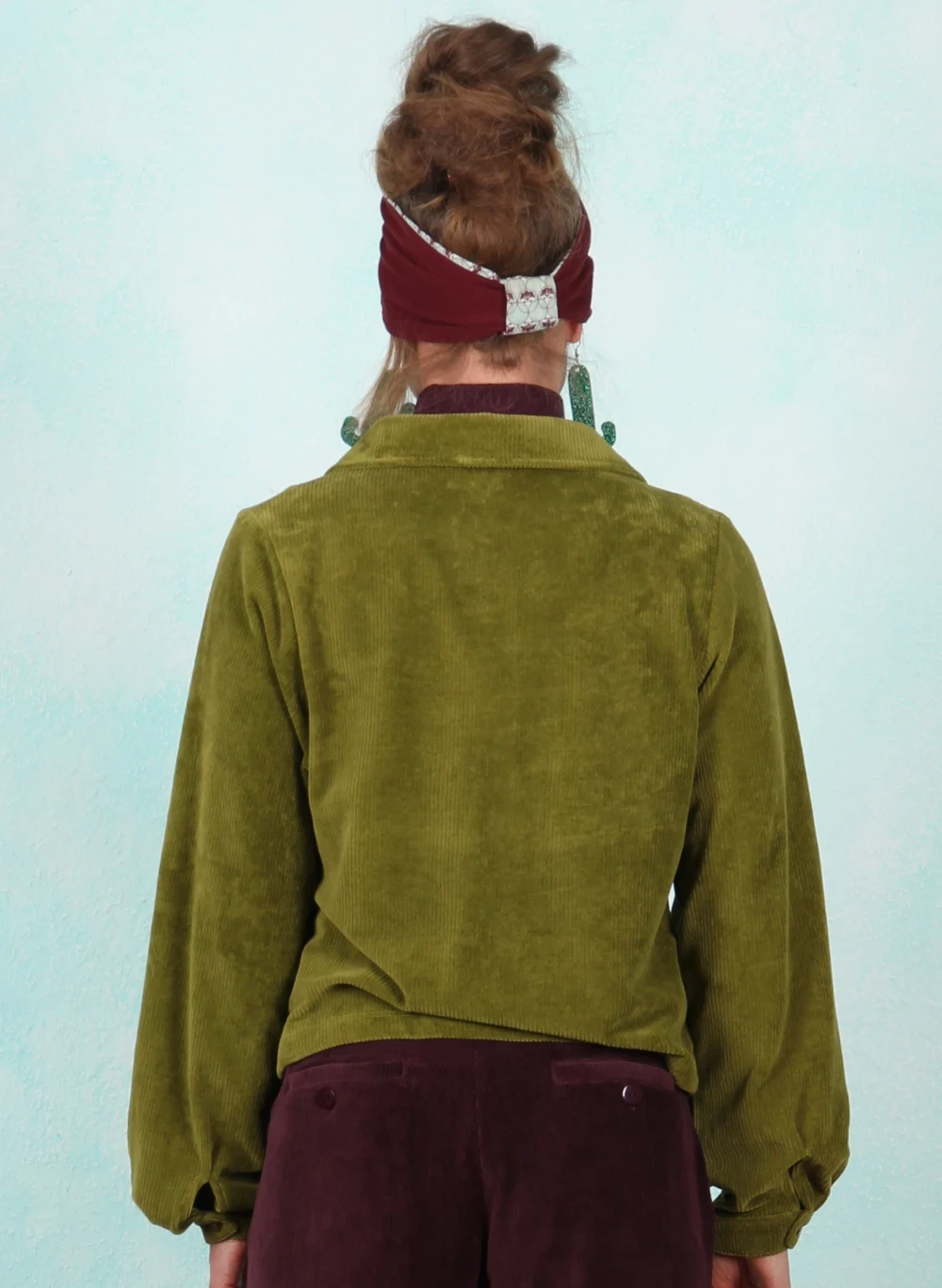 Cord-Velour-Hemd, AW26320, green - Bild 3