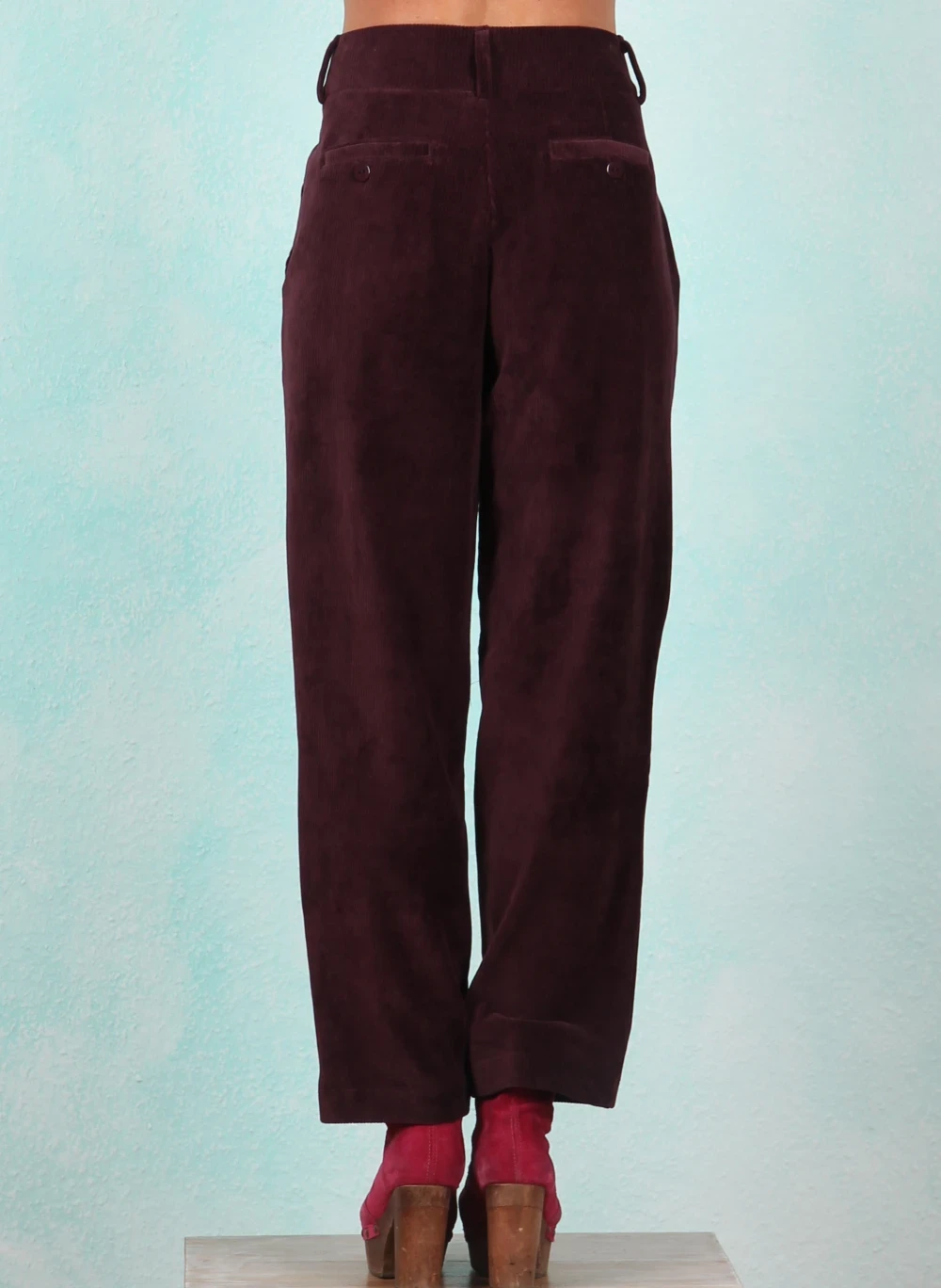Cord-Velour-Hose, AW26321, wine - Bild 3