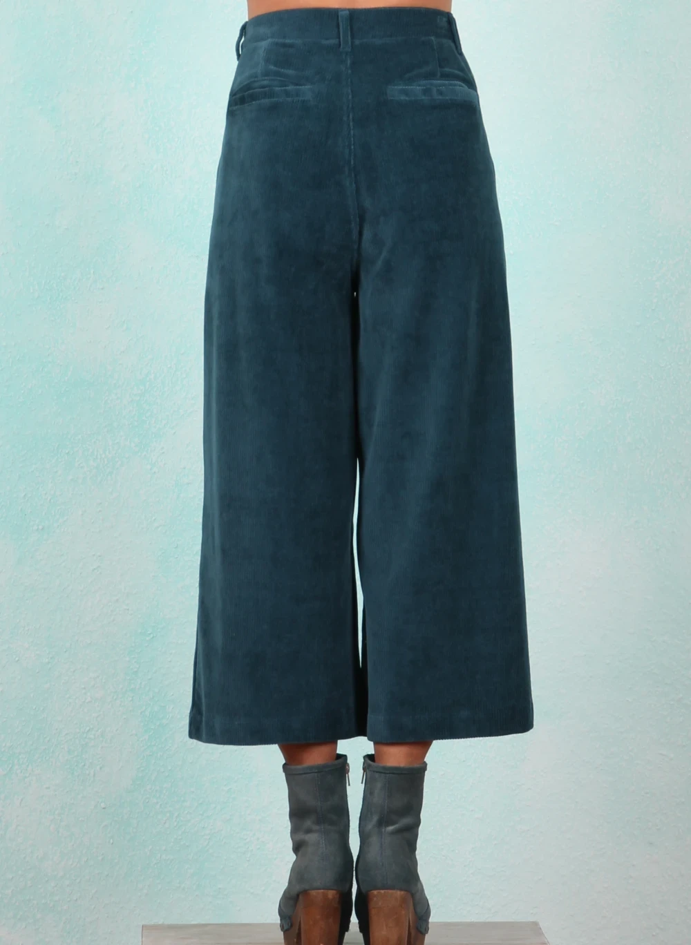 Cord-Velour-Hose, AW26324, petrol - Bild 3