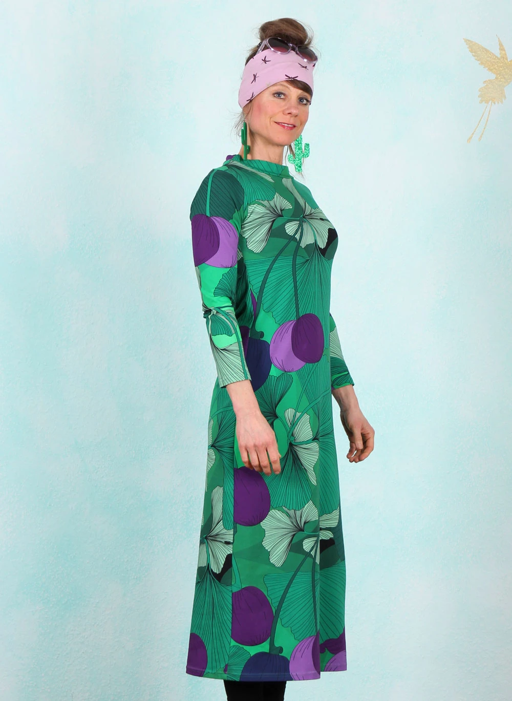 Kleid, DRE-01557, green-multi - Bild 2