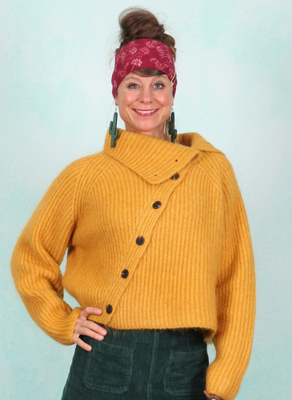 Cardigan, FD049-CCM-D44, yellow - Bild 1