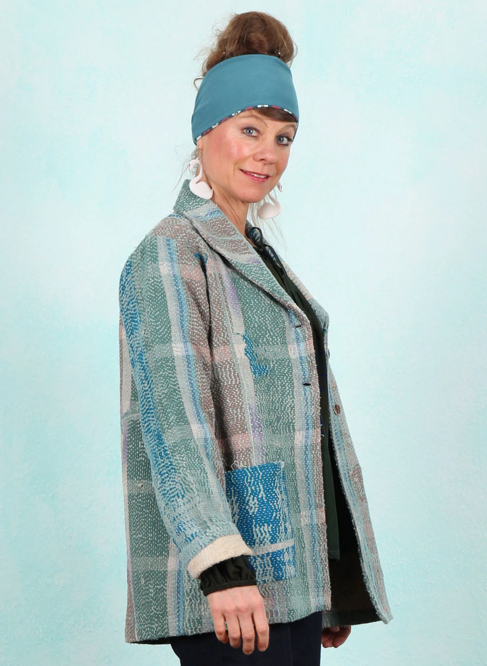 Jacke, HANNE-254, green-turquoise-petrol - Bild 3
