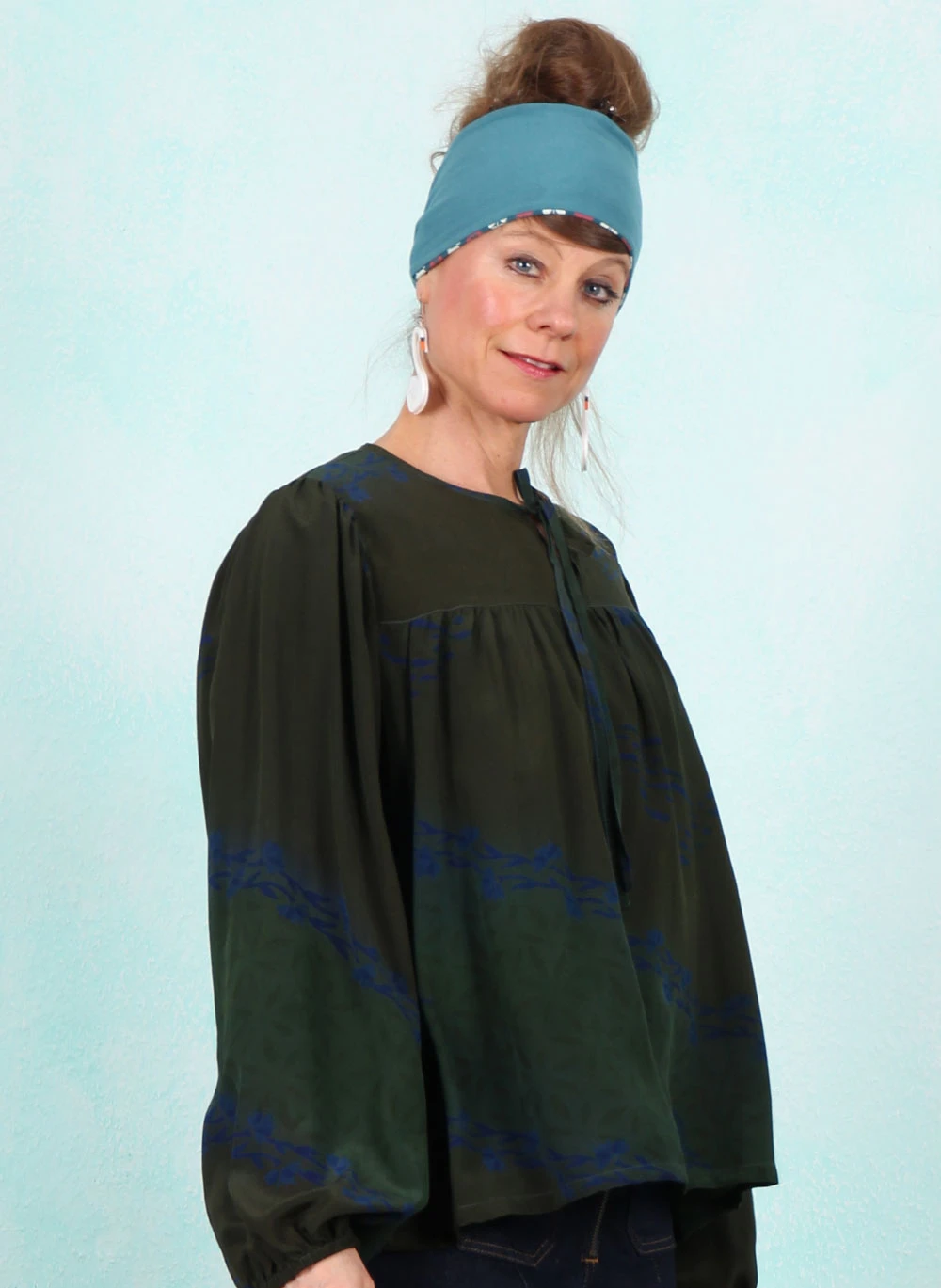Bluse, HELENAD-2486, dark-green - Bild 3