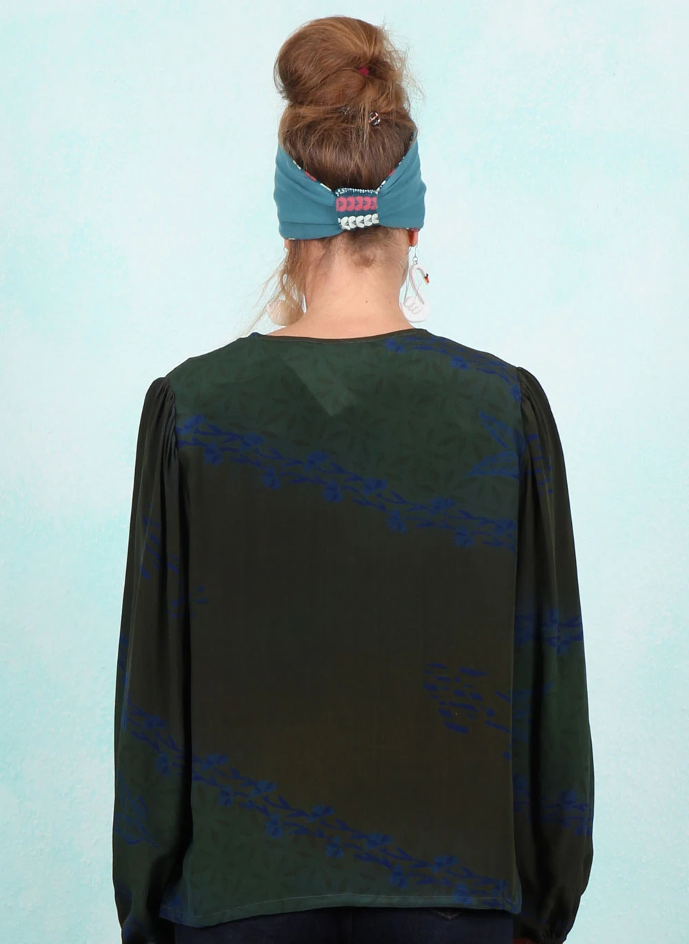 Bluse, HELENAD-2486, dark-green - Bild 2