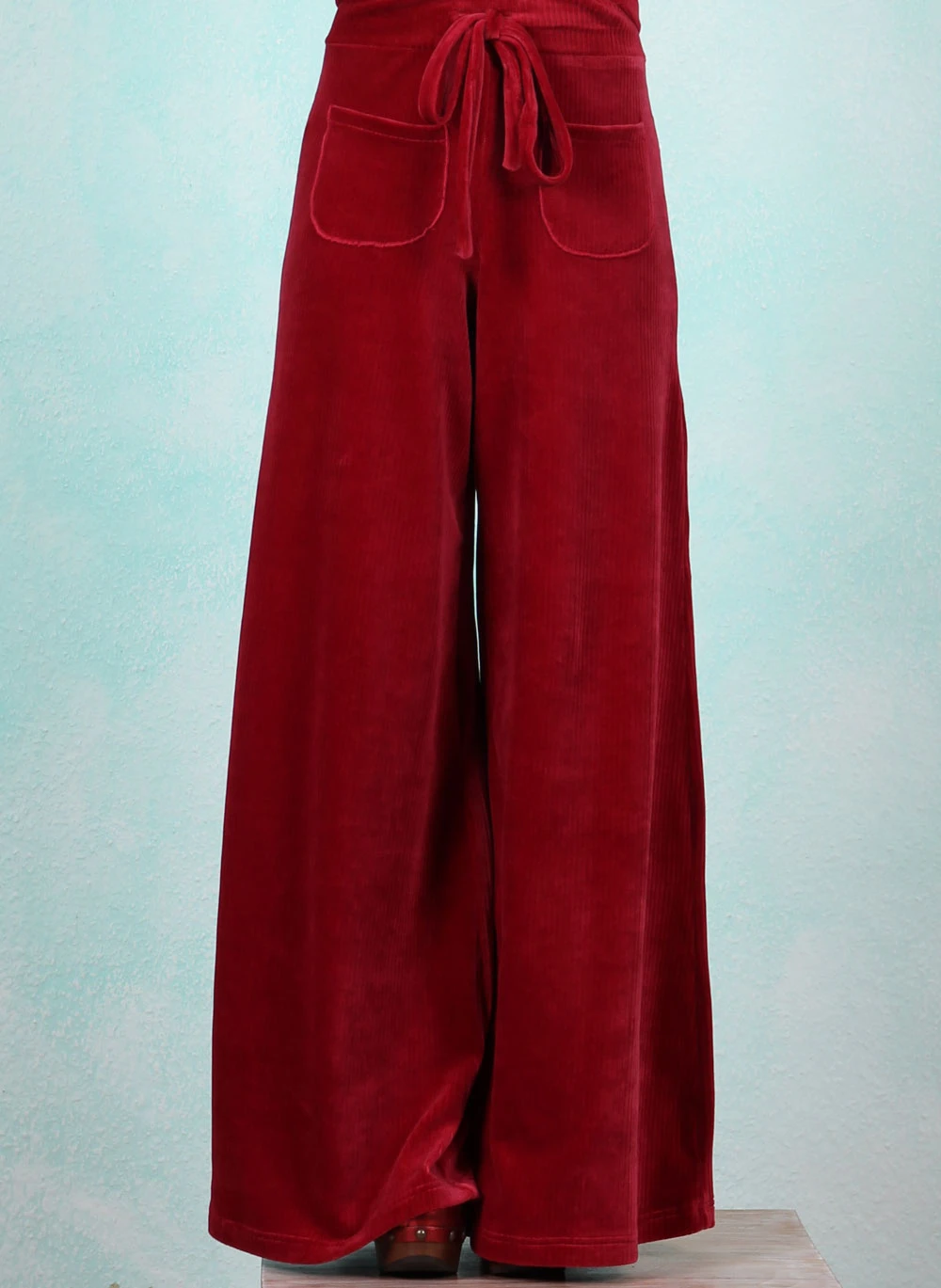 Samtcord-Hose ( fällt kleiner aus), HG015-RNK-B05, red - Bild 1