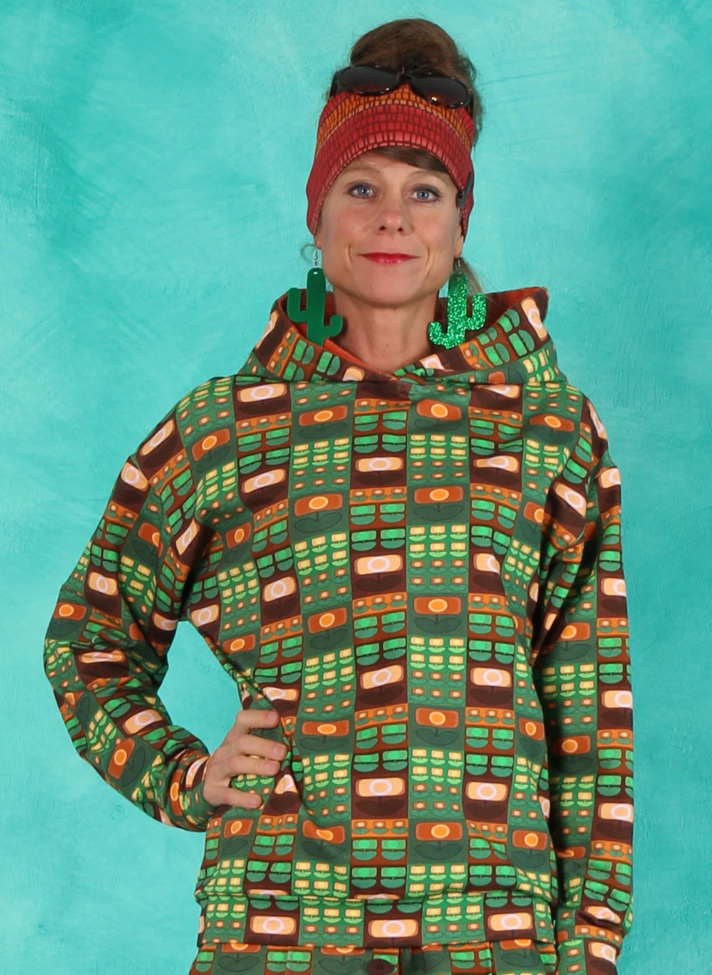 Hoody, HOOD-1011, green-multi - Bild 1