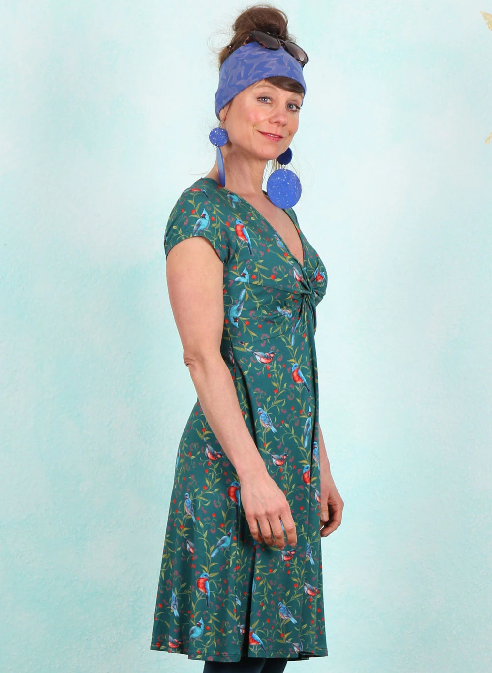 Kleid, HY033-TPFA3-C10, petrol - Bild 2