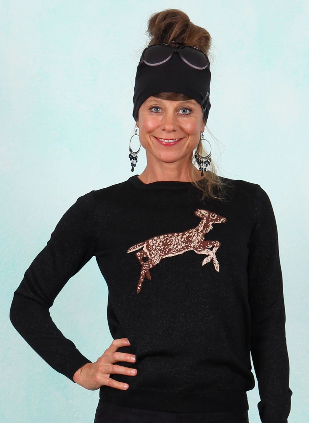 Pullover, K0898, sparkling-black - Bild 1