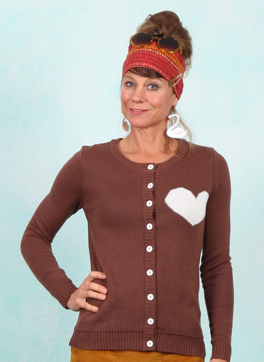 Cardigan, KNI-CAR-15, brown - Bild 1