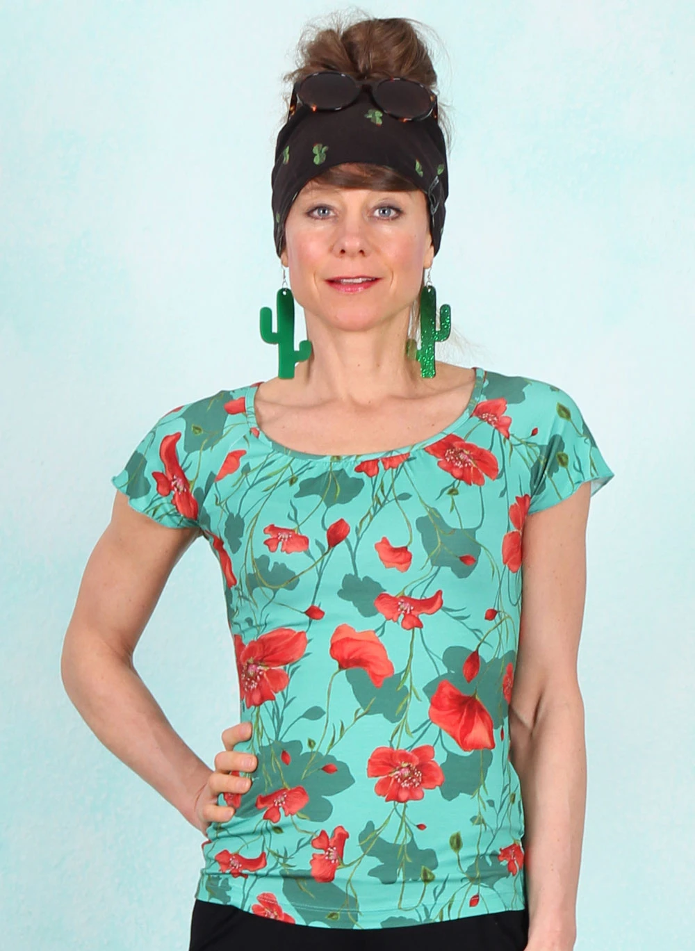 Shirt, LASU2415, green - Bild 1