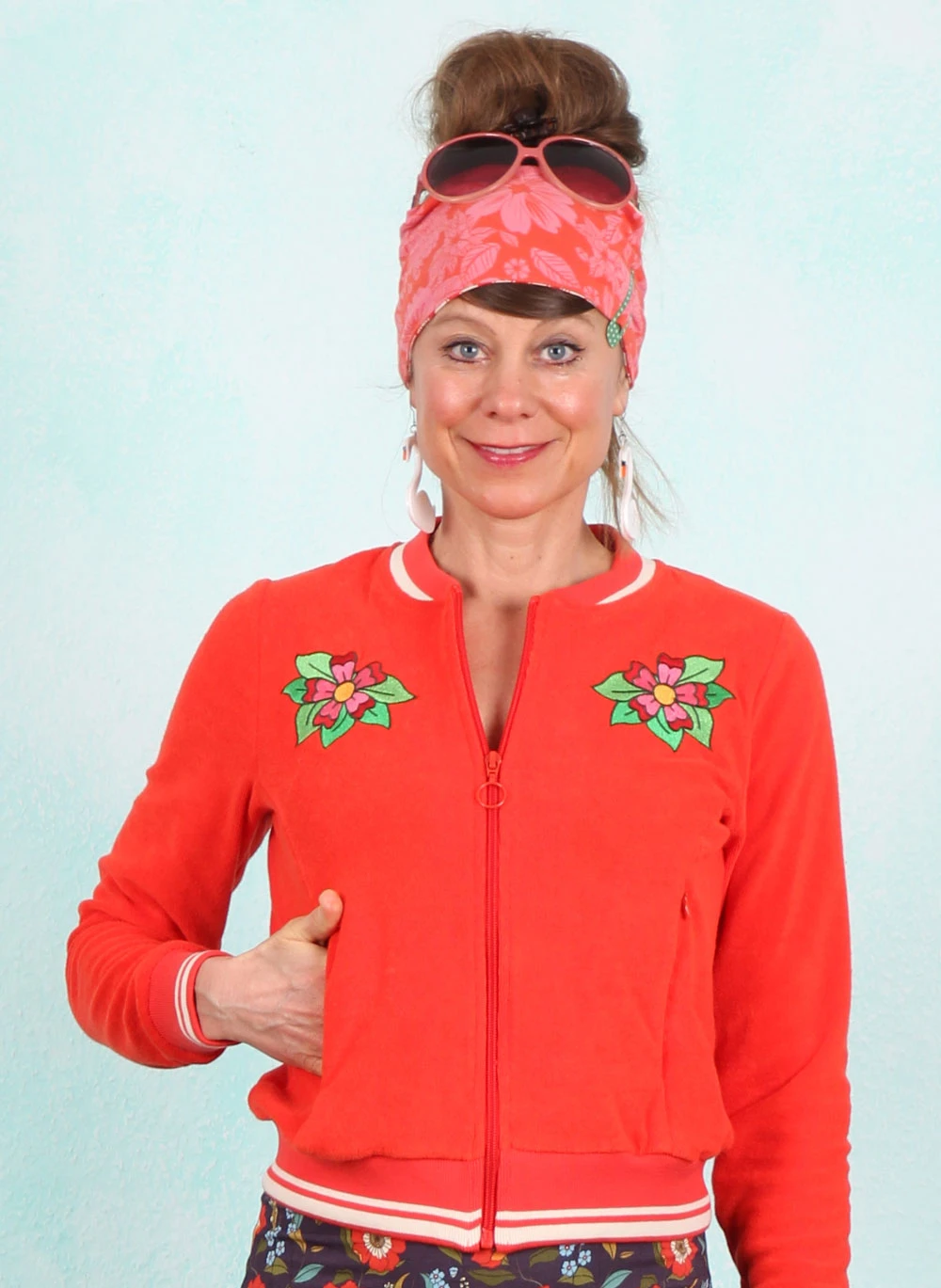 Frottee-Jacke, LASU26341, red - Bild 1