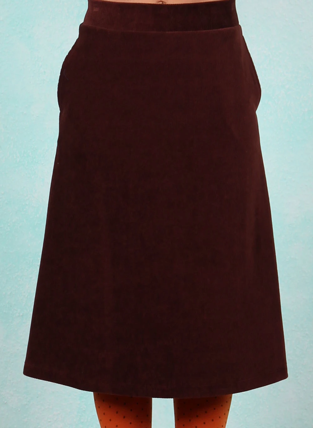 Rib-Velour-Rock, LAWI25166, dark-brown - Bild 1