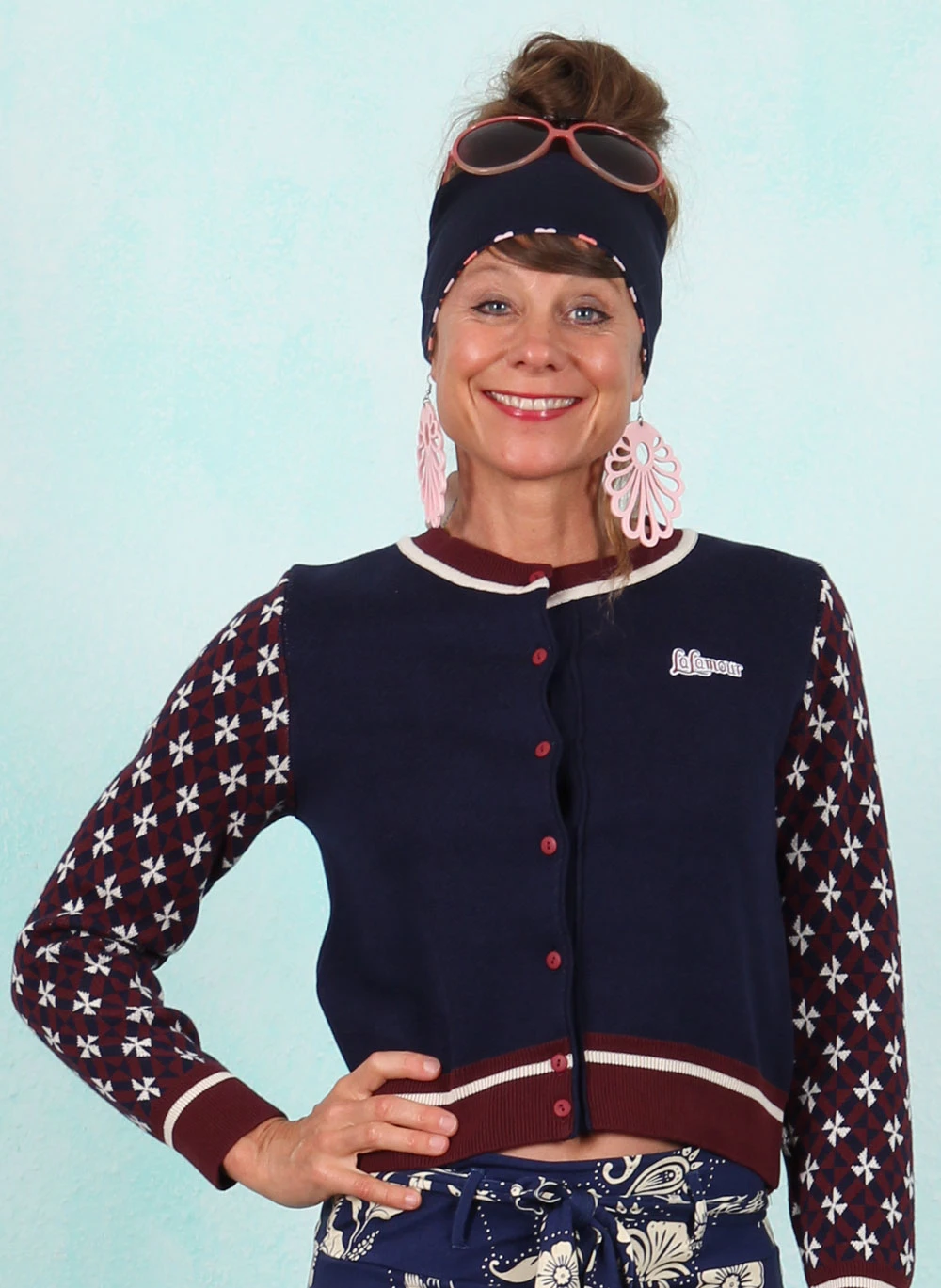 Cardigan, LAWI25213, blue-multi - Bild 1