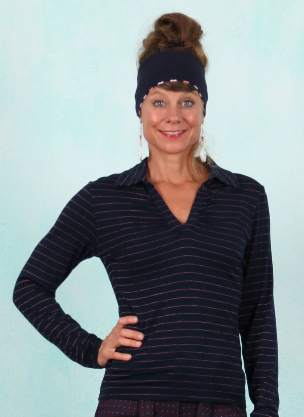 Shirt, LAWI25427, dark-blue-rose - Bild 1