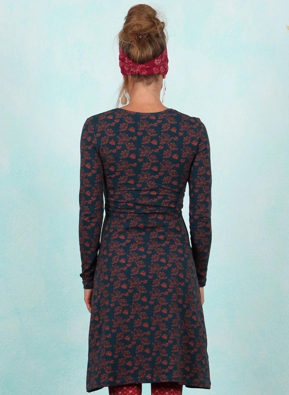 Kleid, LAWI2565, petrol-orange - Bild 3