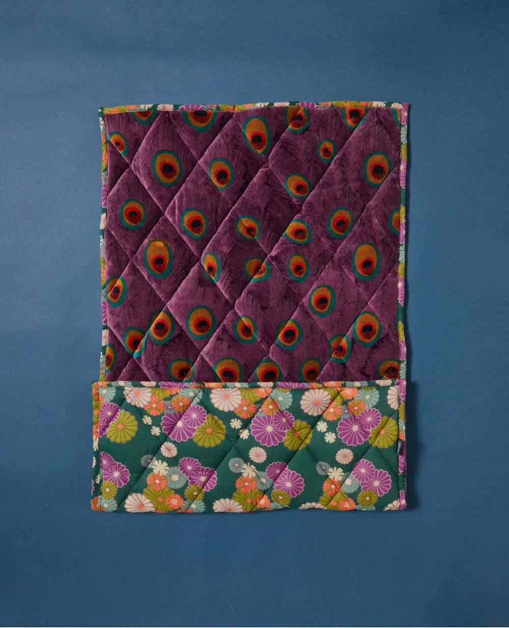 Quilt-Sitzunterlage, PT-001, purple-green - Bild 2