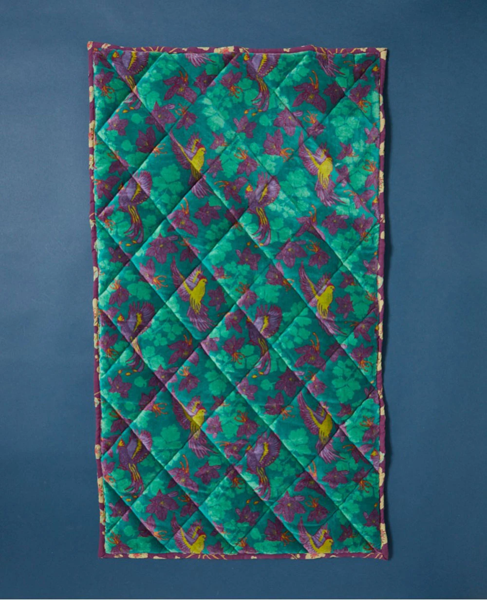 Quilt-Sitzunterlage, PT-004, petrol-purple - Bild 1