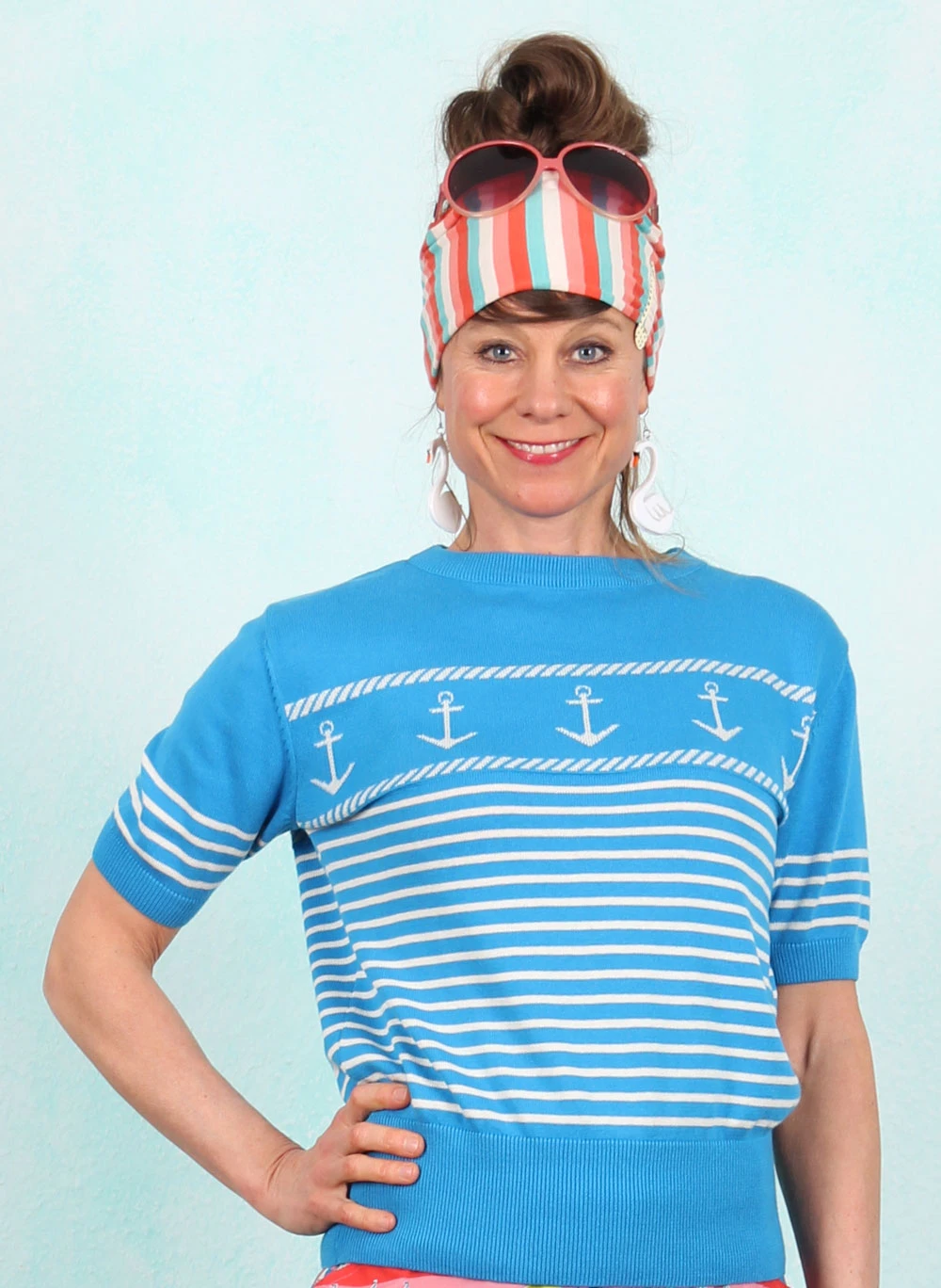 Pullover, SP25-001, blue - Bild 1