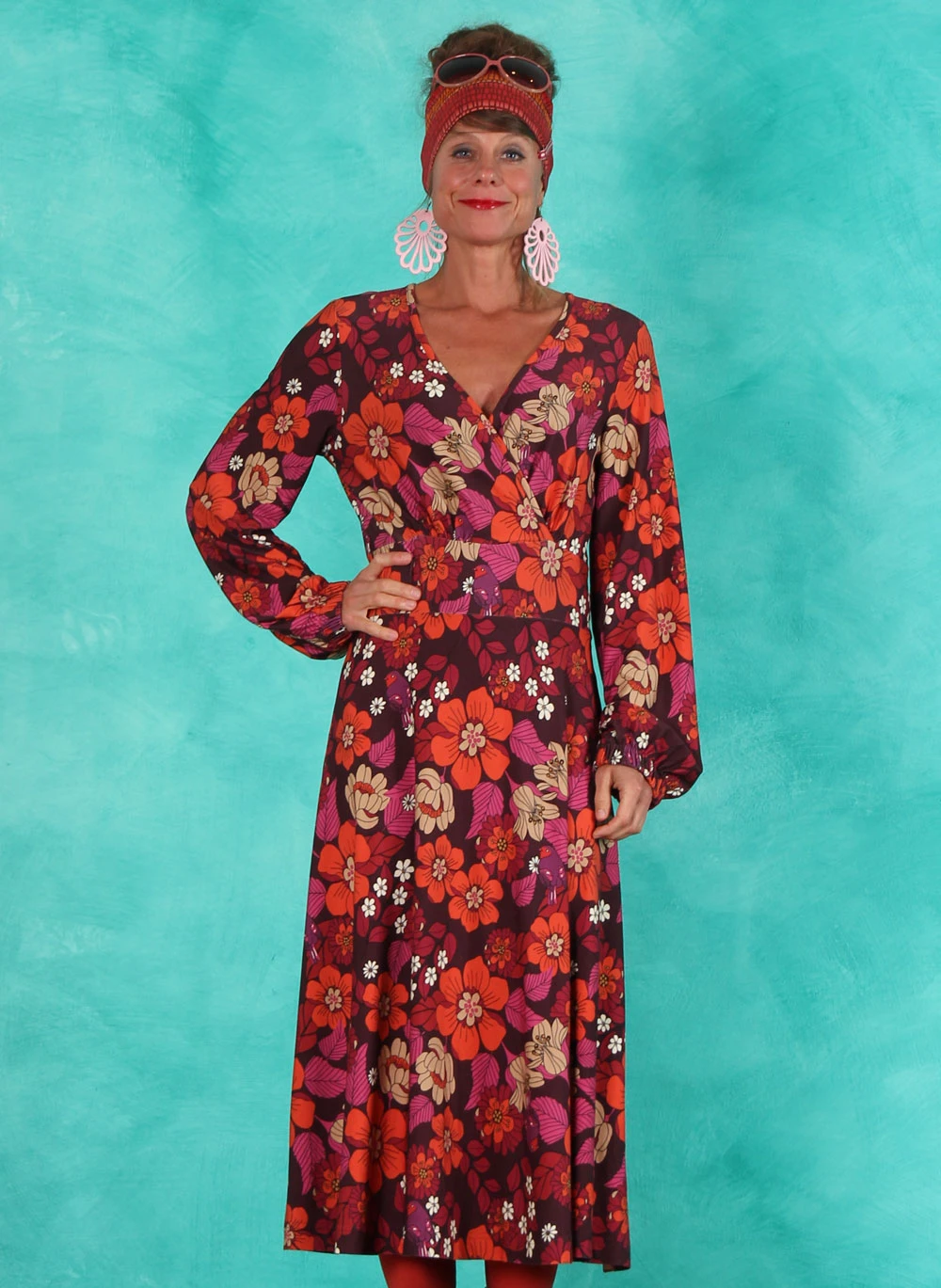 Kleid, TBP5960, brown-multi - Bild 1