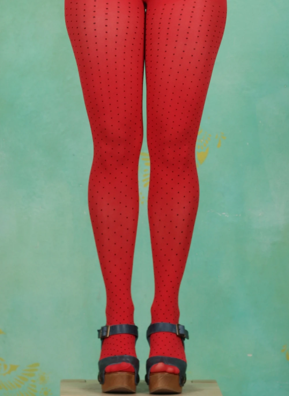 Strumpfhose, Reds Baby Black Dots, red/black - Bild 2