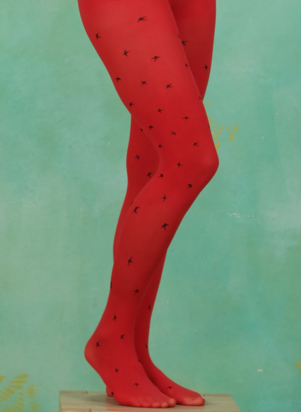 Strumpfhose, Red Heart Fly, red/black - Bild 1