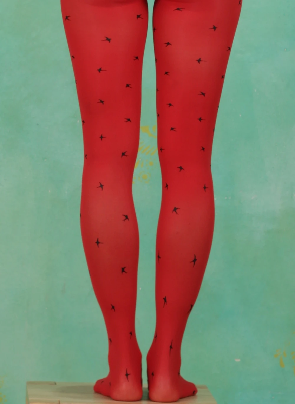 Strumpfhose, Red Heart Fly, red/black - Bild 3