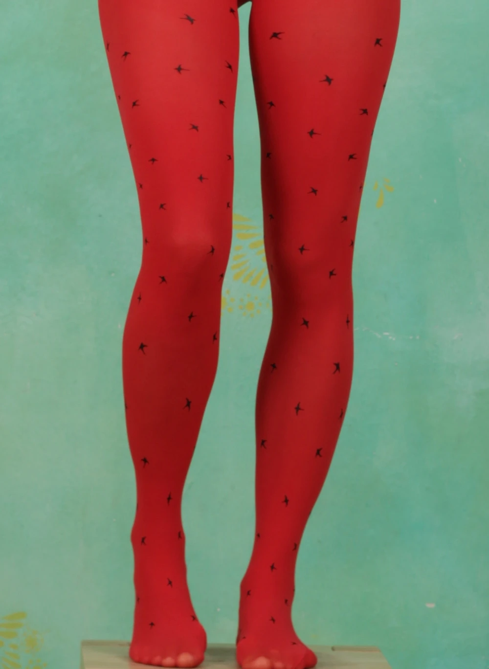 Strumpfhose, Red Heart Fly, red/black - Bild 2