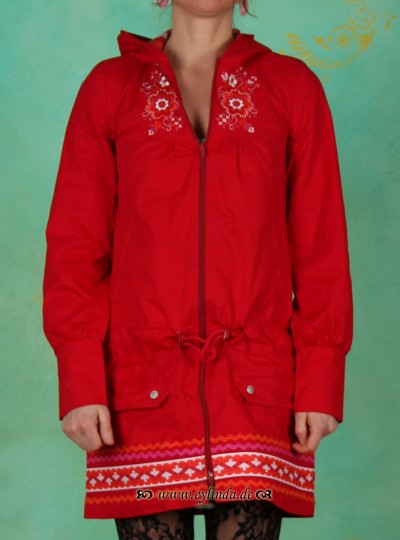 Parka, pico parka, rojo