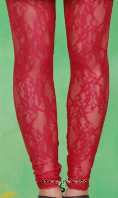 Leggins, flamenco legs, pink lace