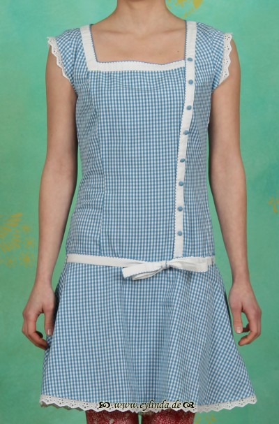 Kleid, tennis matrosendress, himmelschlüssel vichy