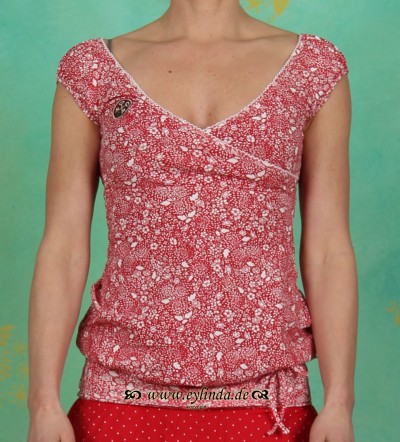 Top, directoire top, red flora