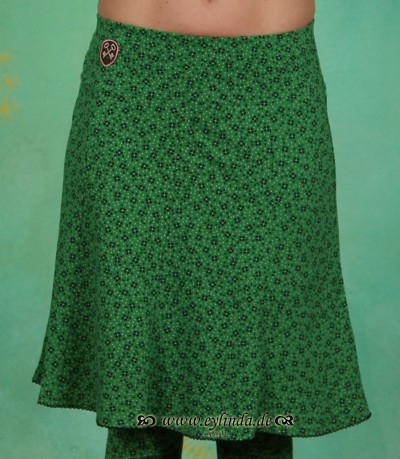 Rock, godet skirt, pechsklee blossom