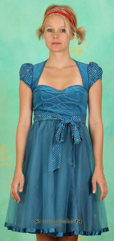 Kleid, Manegenherz Dress, antique-blue