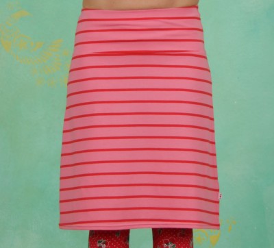 Rock, Logo Skirt, pink-stripes