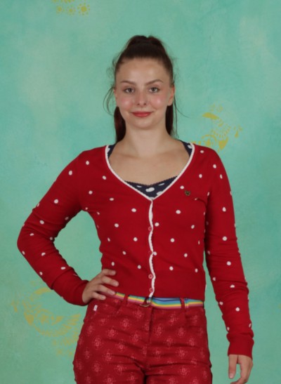 Cardigan, Powerdots Cardigan, super-red-dot