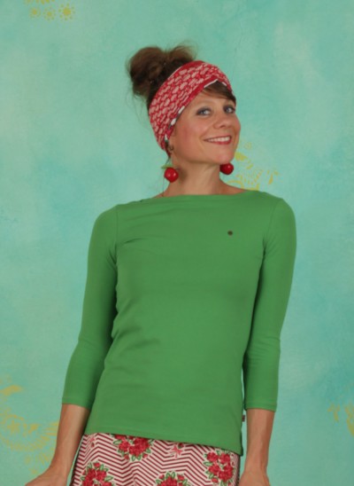 Shirt, Logo 3/4 Sleeve, back-to-green