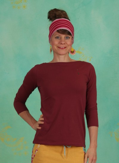 Shirt, Logo 3/4 Sleeve, back-to-bordeaux