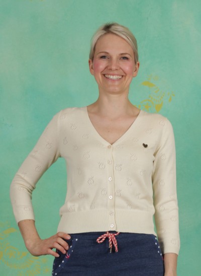 Cardigan, Sweet Petite Cardy, white-apple