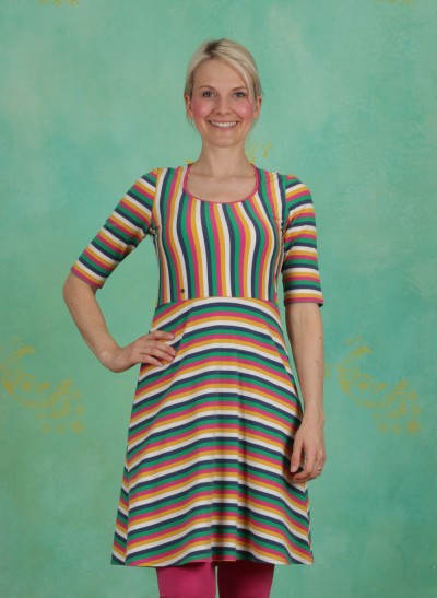 Kleid, Logo Breton Dress, rainbow-stripes