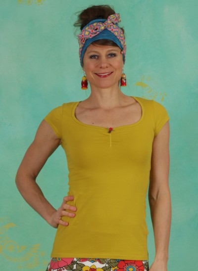 Shirt, Logo Shortsleeve Feminine, simply-yellow