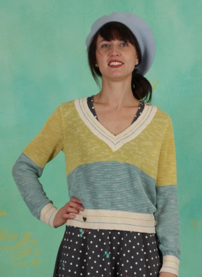 Pullover, Savoir Vivre Pull Over, sporty-blue-yellow